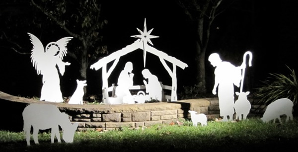 Nativity outdoor and shepherd