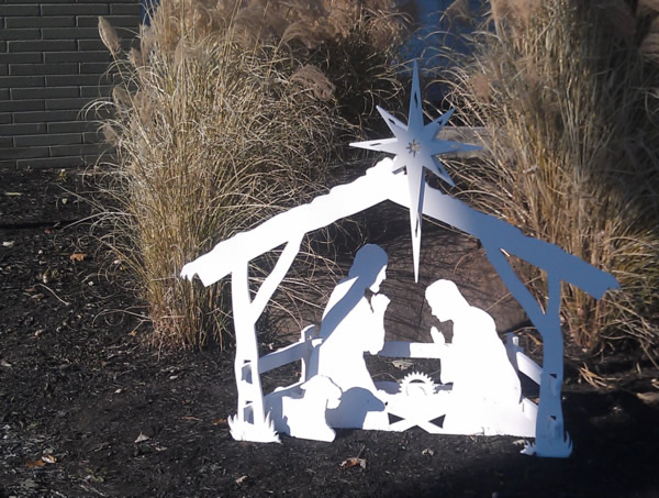 Outdoor nativity in the Sun