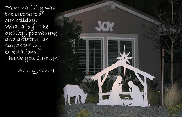 Nativity with lighted star