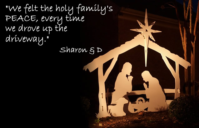 Nativity with lighted star